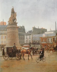 La Place Clichy, Paris, 1896 (detail)